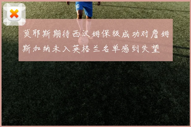 莫耶斯期待西汉姆保级成功对詹姆斯加纳未入英格兰名单感到失望